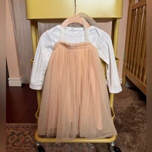 BLUISH blush tulle dress